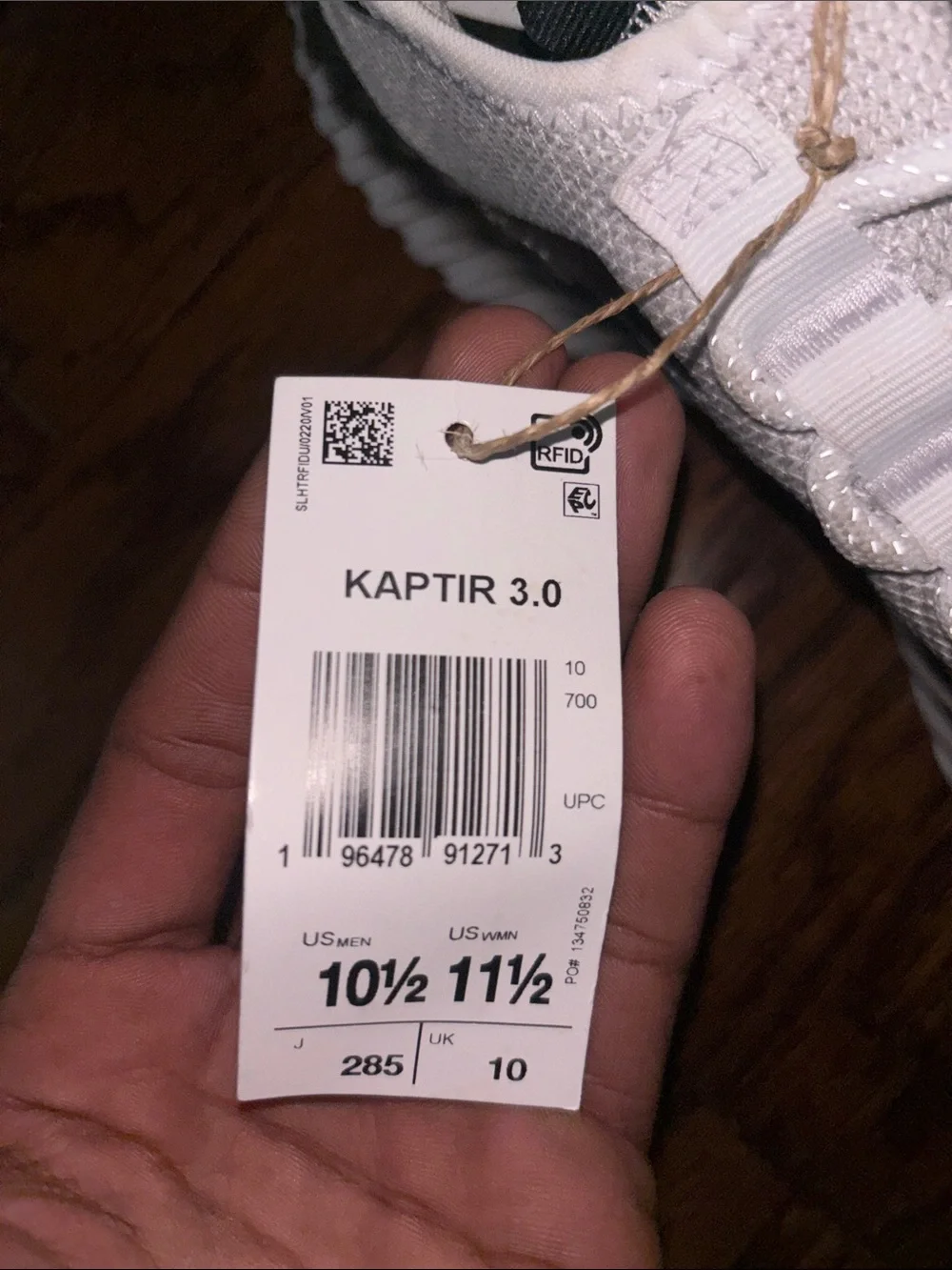 Adidas Mens Kaptir 3.0 Sneakers in White and Black